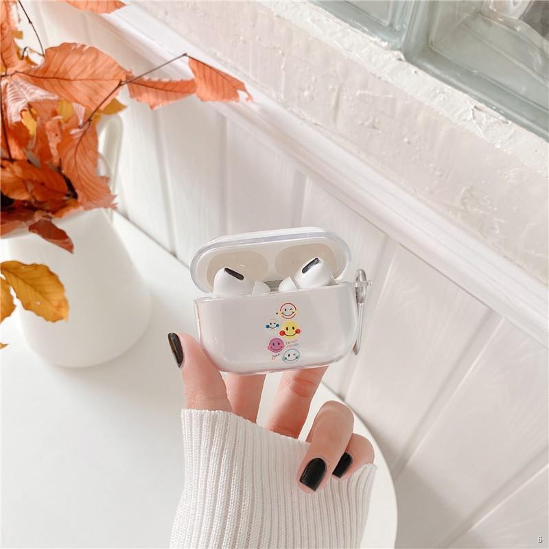 ✟❒✠AirPods Pro 1/2 mặt cười phong cách Hàn Quốc Bao bọc tai nghe chống rơi PC