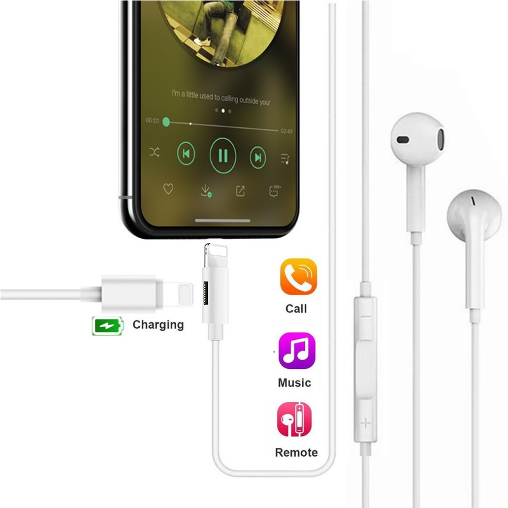 Tai nghe Bluetooth thể thao 2 trong 1 có mic cho iPhone 8 7 6s Plus | BigBuy360 - bigbuy360.vn