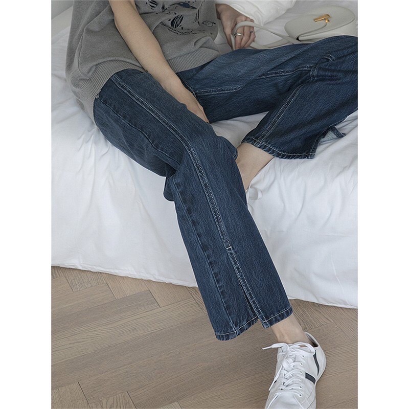 (SẴN) Quần bò ống rộng - quần jeans ống đứng ulzzang (có bigsize) NoBrandDenim