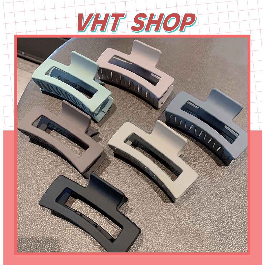 Kẹp tóc chữ nhật nhám loại to thời trang Hàn Quốc P139 - VHT SHOP