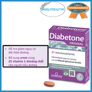 Viên Uống Cho Người Tiểu Đường Giúp Duy Trì Đường Huyết Ổn Định DIABETONE® Vitabiotics (Hộp 30 viên)