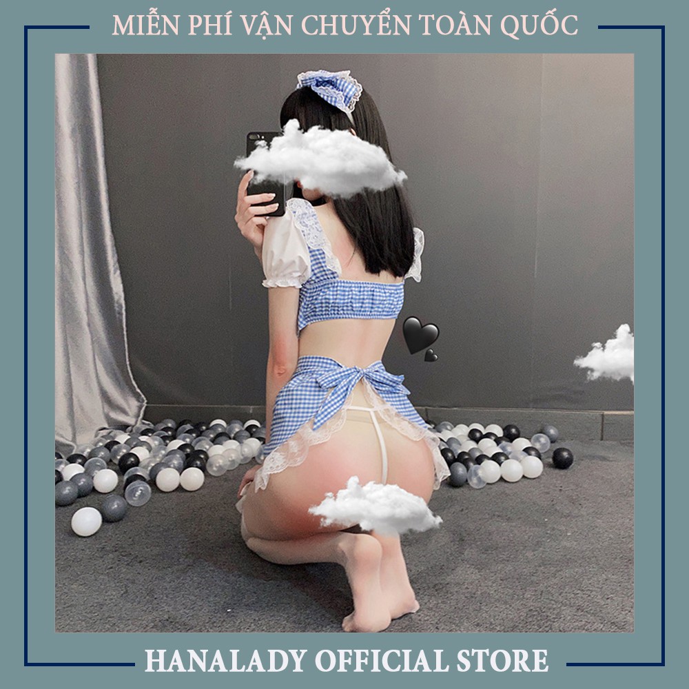 Đồ ngủ sexy -Cosplay hầu gái chất liêu jcotton mềm min hoá thân nàng hầu dễ thương CP032