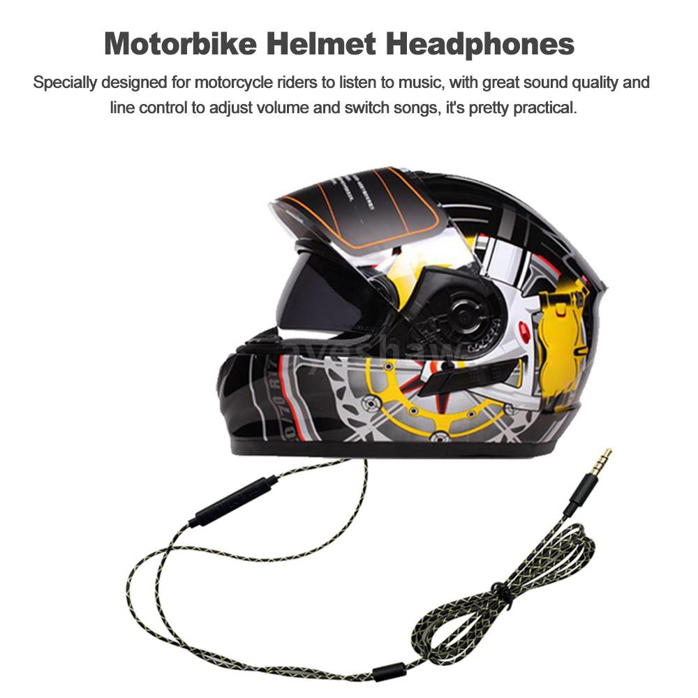 Tai nghe có dây có giắc cắm 3.5mm chuyên dùng gắn nón bảo hiểm cho người lái xe máy