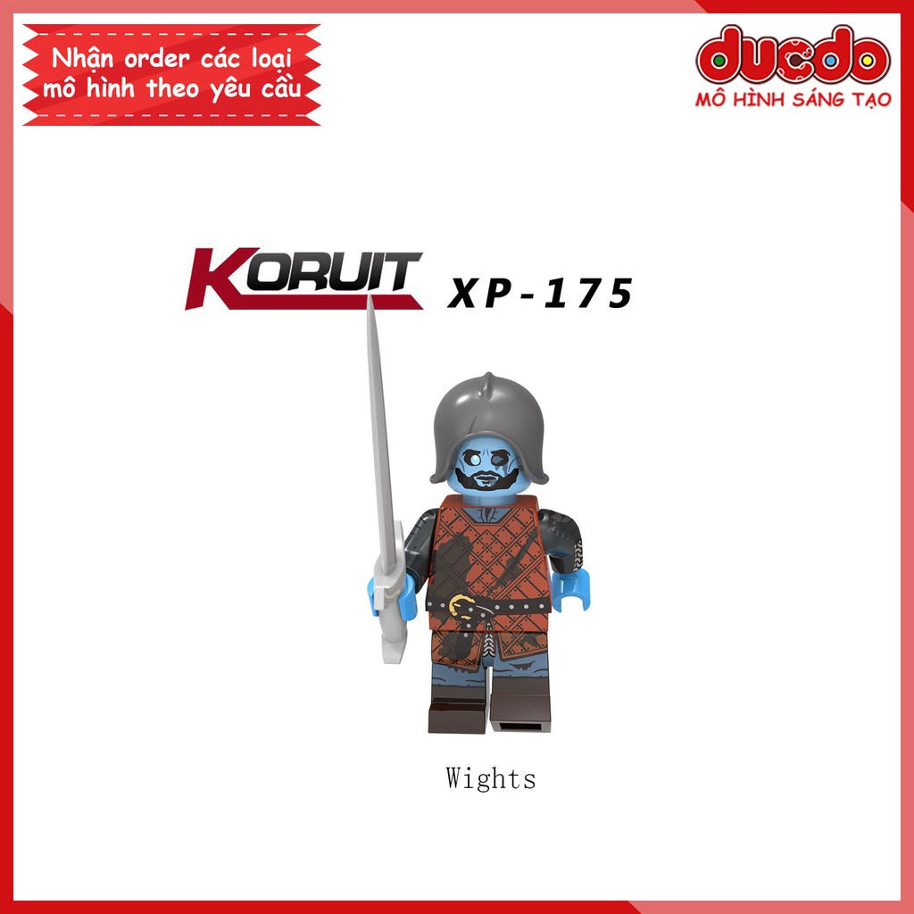 Minifigures lính trung cổ Trò chơi vương quyền - Đồ chơi Lắp ghép Xếp hình Mini Game of Thrones Koruit Mô hình KT1024