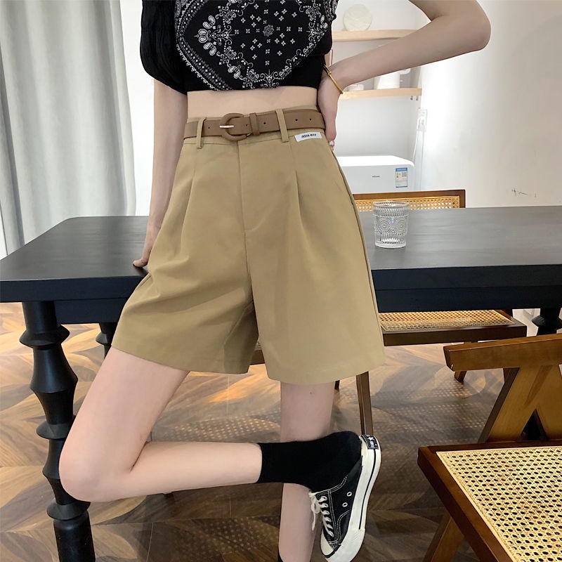 COZOK Quần Short Lưng Cao Ống Rộng Thời Trang Cá Tính Dễ Phối Đồ