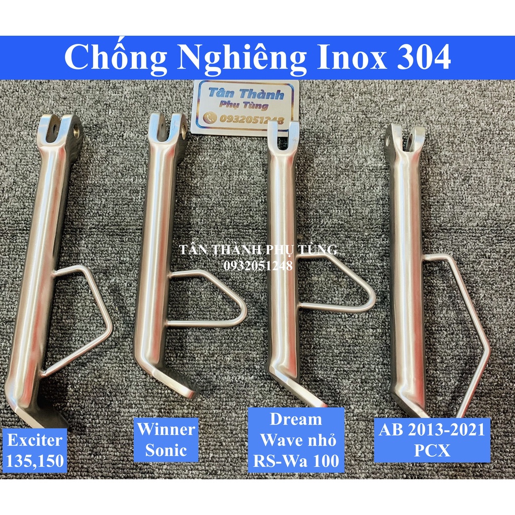 Chống nghiêng Inox 304: Exciter, Winner, Sonic, Wave, Dream, AB, Future, RS