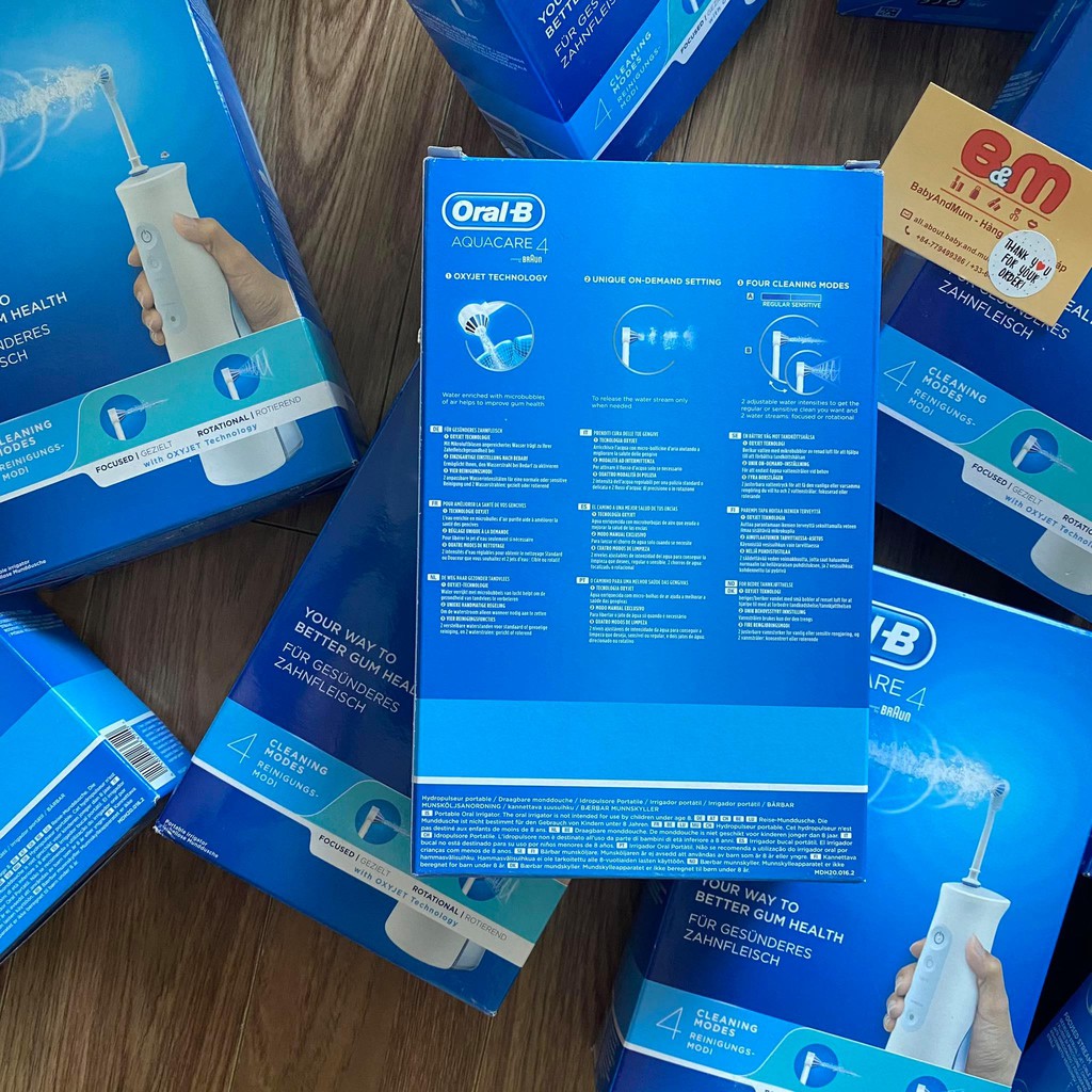 Máy tăm nước ORAL B AQUACARE 4, AQUACARE 6 tách set - hàng chính hãng [bill Pháp]