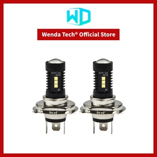 2 Bóng Đèn Pha Led H4 9003 60w 1800lm 6000k Cob Cho Xe Hơi