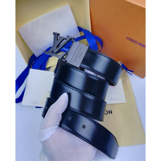 Thắt lưng da có khóa chữ L phong cách công sở thời trang cho nam