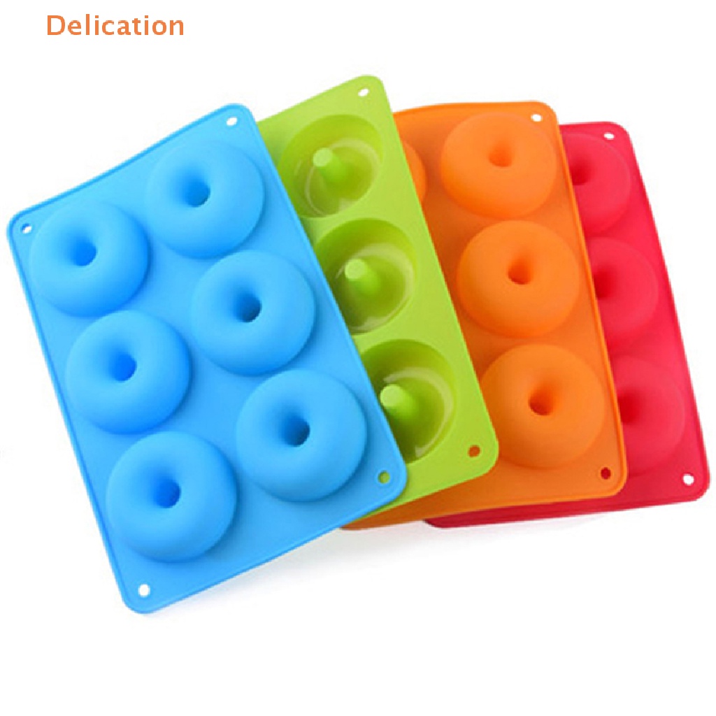 Khuôn Làm Bánh Donut 6 Ngăn Bằng Silicone DIY