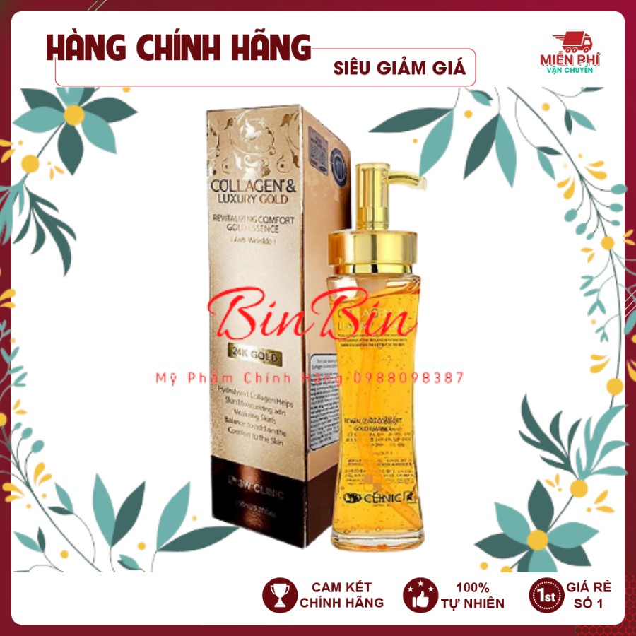 [Hàng Chuẩn Auth] Serum trắng da - Serum vàng 24k Luxury Gold chống lão hóa 3W Clinic Hàn Quốc 150ml