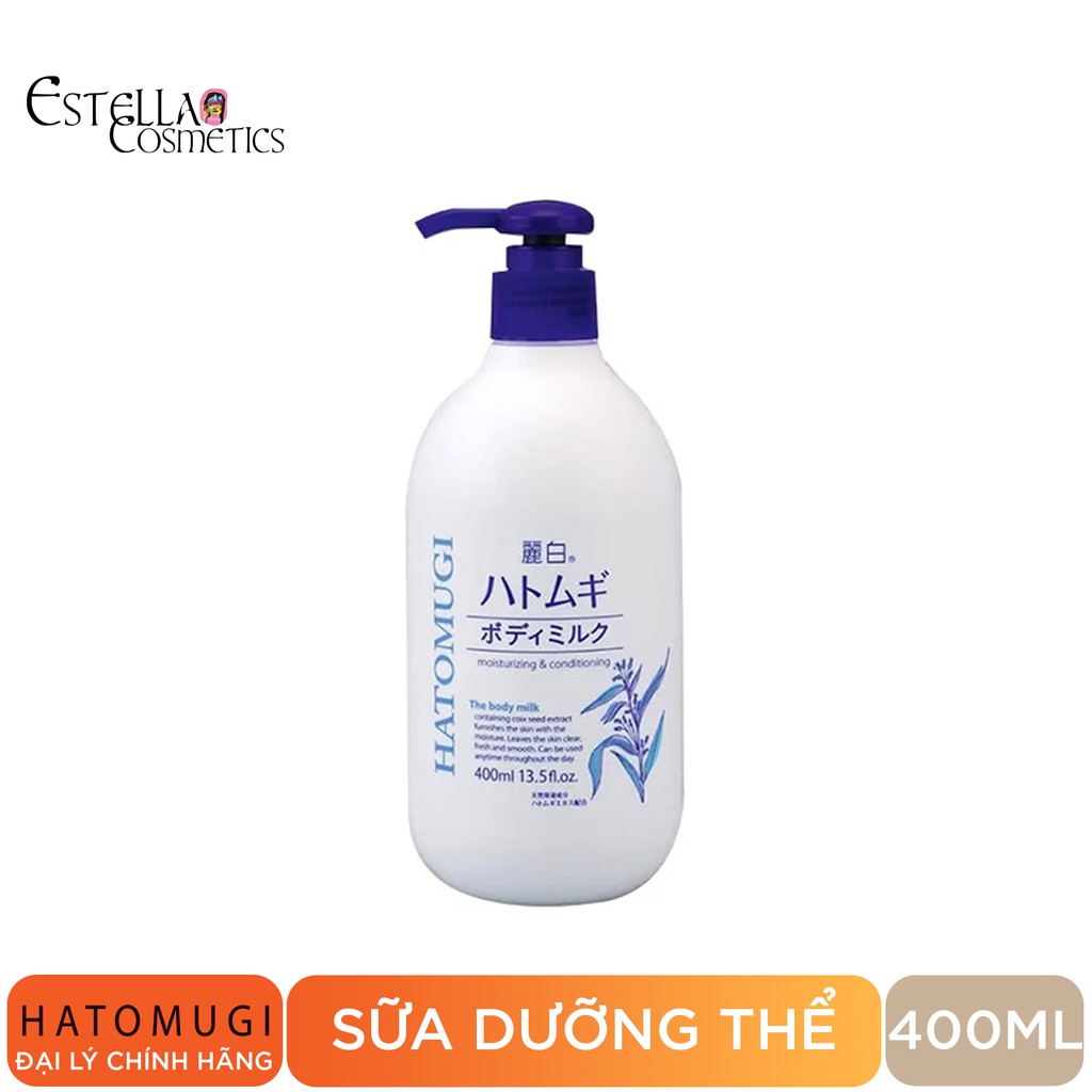 Sữa Dưỡng Thể Dưỡng Sáng Da Reihaku Hatomugi Body Milk 400ml | WebRaoVat - webraovat.net.vn