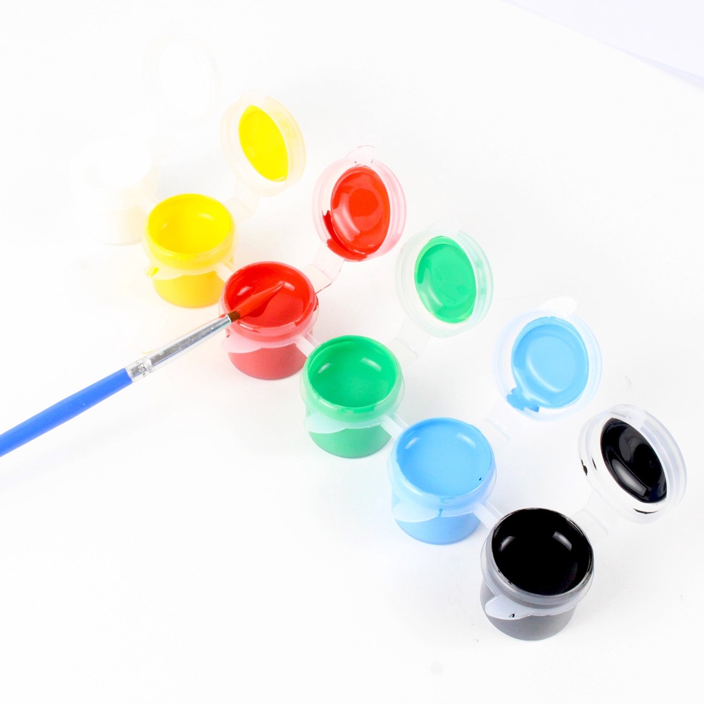 Bộ màu Acrylic (5 ml), kèm cọ vẽ 6/12/24 màu POS05_06A