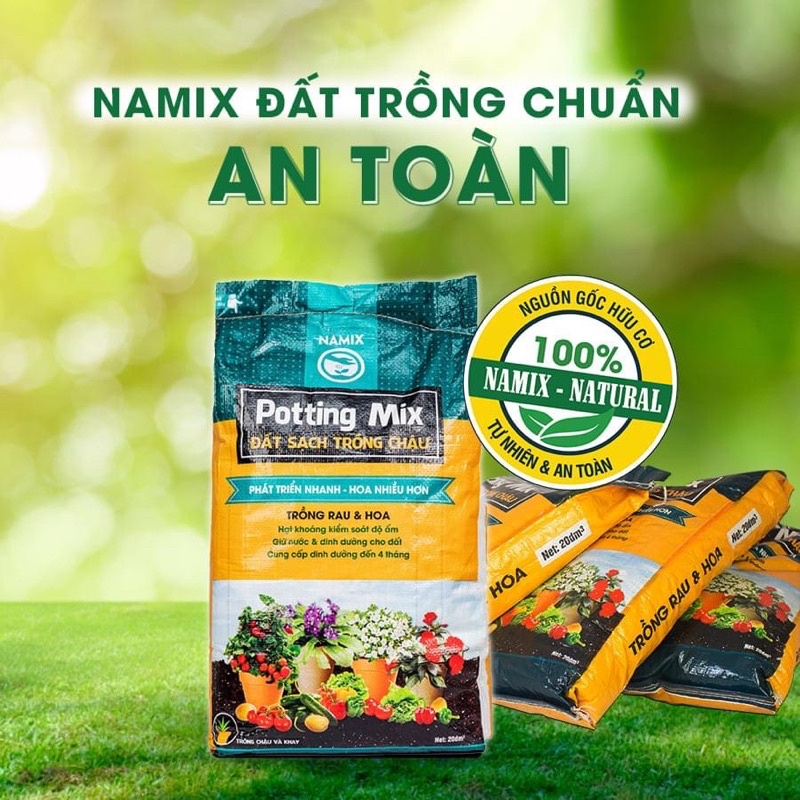 ⚡Ship Hỏa Tốc⚡ Đất Sạch Trồng Rau & Hoa cao cấp Namix 20dm3 - An An Saigon