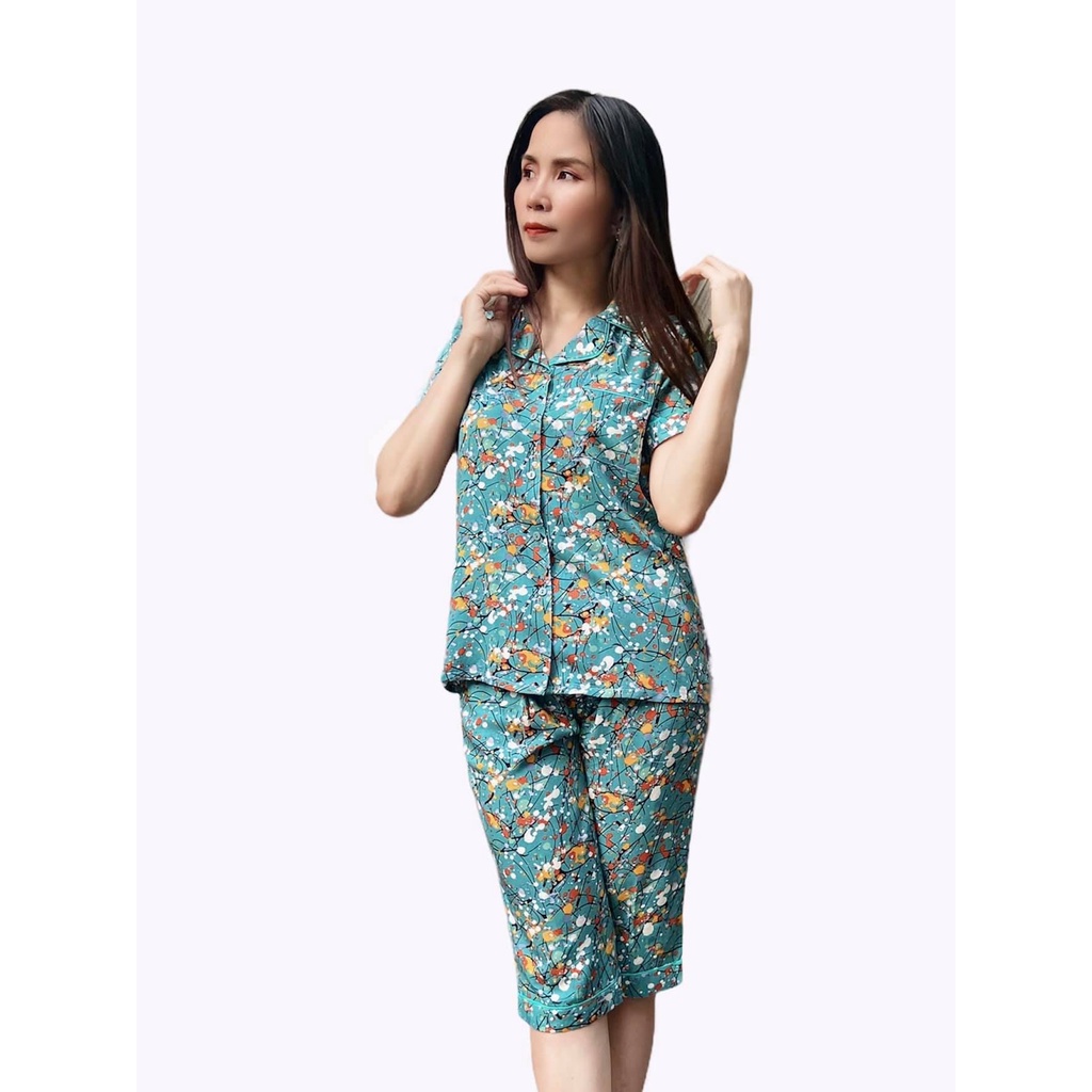 Bộ lửng pijama nhiều mẫu mặc mát mẻ - Lanh Việt Thắng