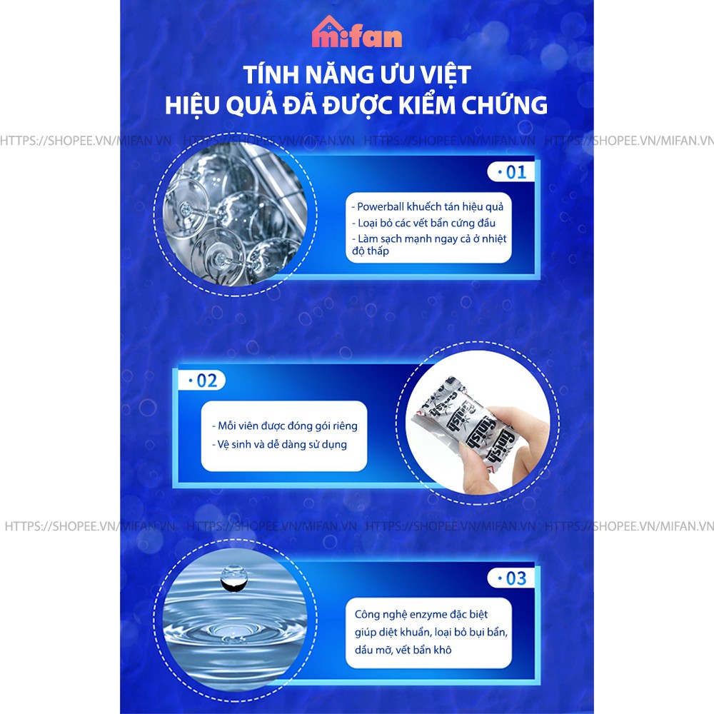 Viên Rửa Bát FINISH ALL IN ONE - 100 Viên/Hộp MEGA - Finish All In 1 Dishwasher Tablets - MIFAN PHÂN PHỐI CHÍNH HÃNG