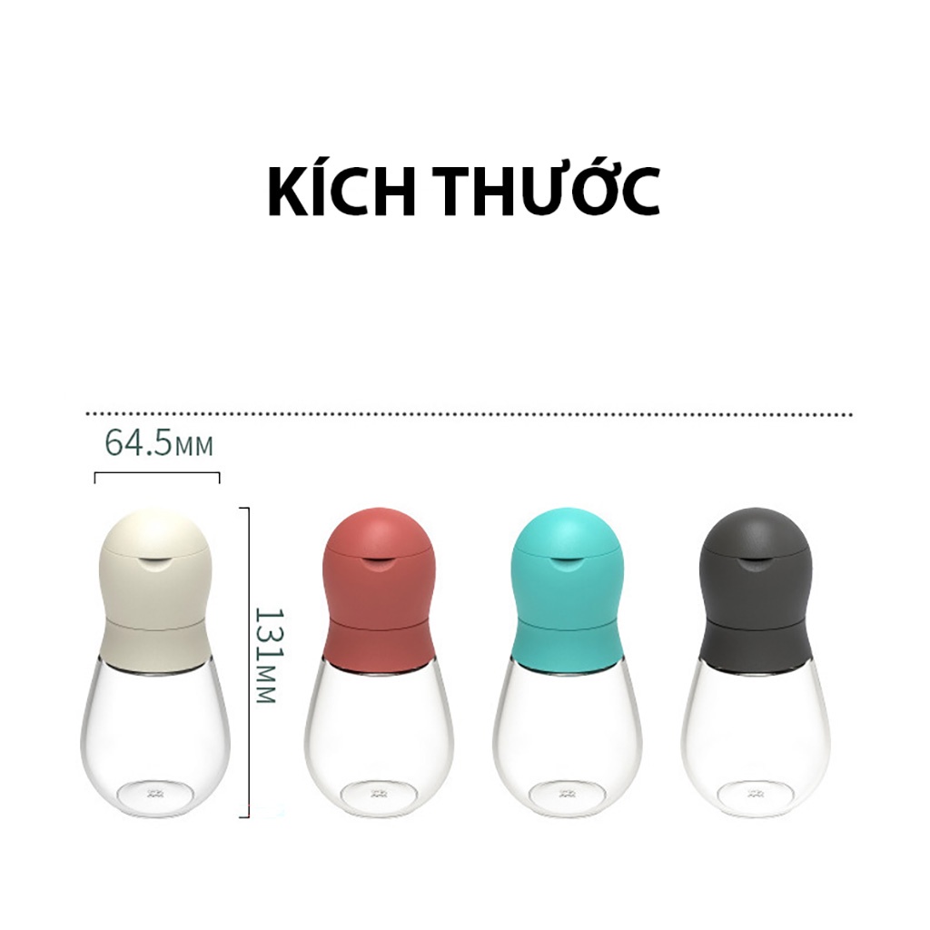 Lọ Xay Tiêu Cầm Tay Thủy Tinh Cao Cấp Có Nắp Đậy Tiện Dụng Sang Trọng