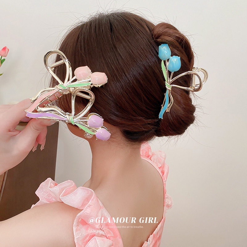 Kẹp Tóc Kim Loại Hình Cá Mập Phong Cách Hàn Quốc