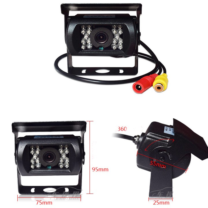 Camera Lùi Xe Tải Xe Buýt 18 Led Hồng Ngoại YL-824 kèm dây 12m | BigBuy360 - bigbuy360.vn