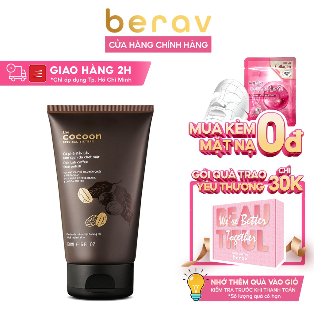 CÀ PHÊ ĐẮK LẮK Làm Sạch Da Chết Mặt COCOON 150ml