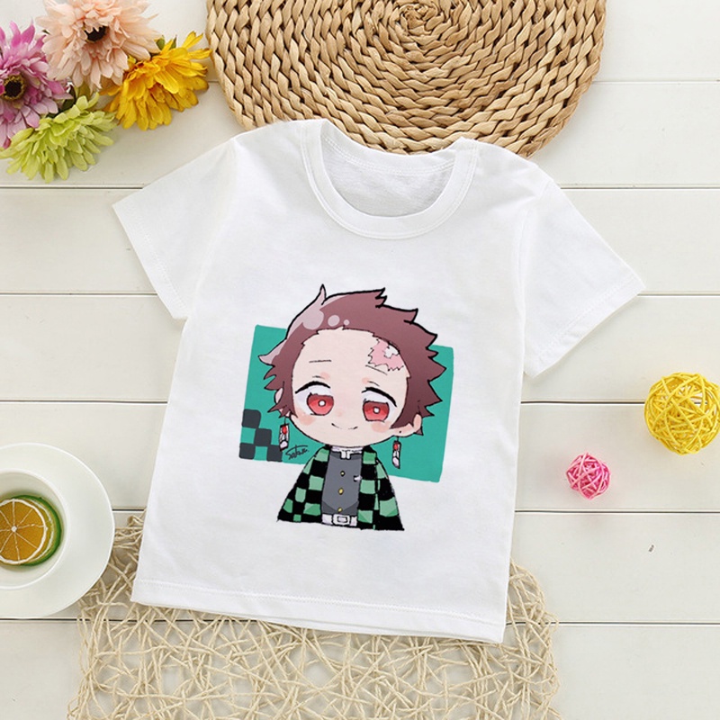 Áo Thun In Hình Hoạt Hình Demon Slayer Dành Cho Bé Gái Tuổi Teen