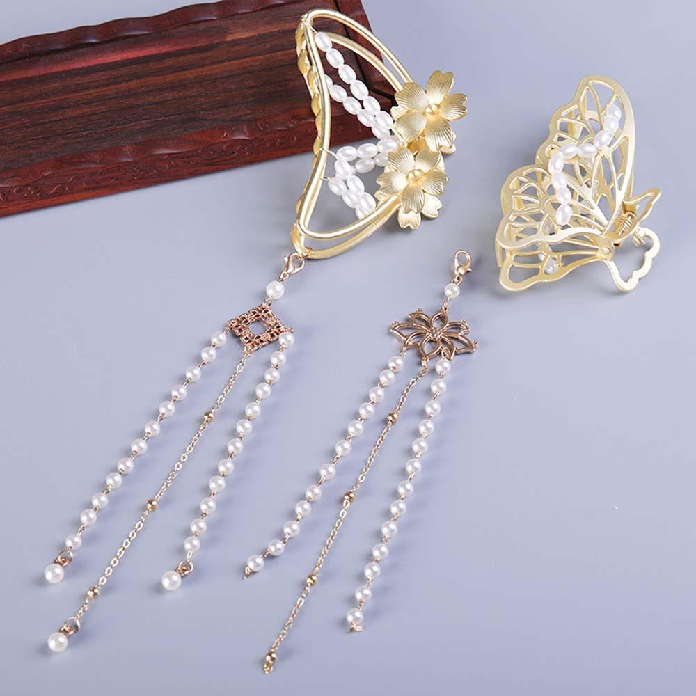 Kẹp Tóc Hình Bướm Dạng Dài Phong Cách Vintage Thời Trang