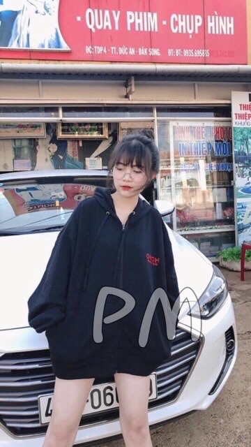 Áo khoác nỉ chữ OH OH tay to