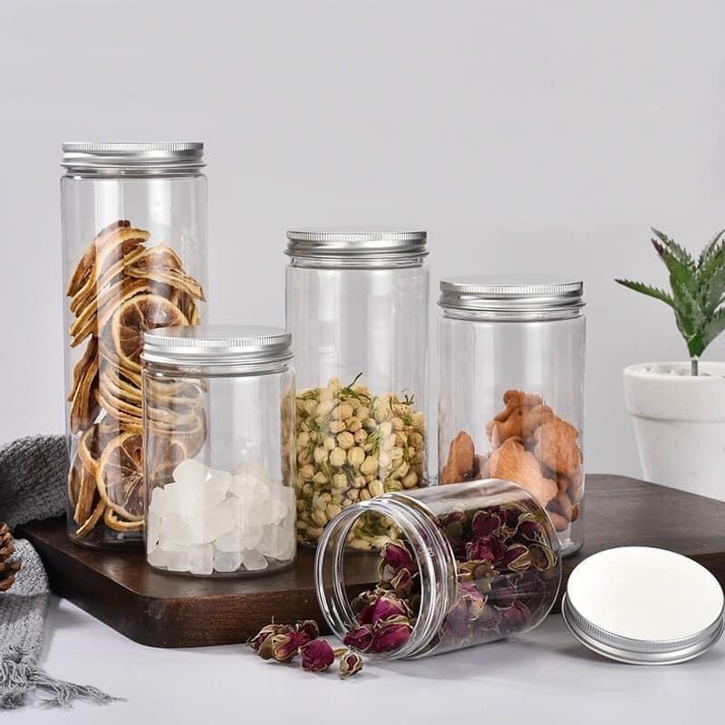 Hộp / Hũ nhựa PET nắp nhôm đủ size 500/750/1000/1500ml