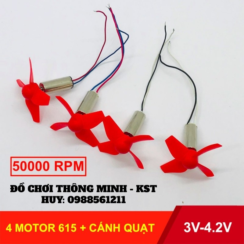 Motor 615 kèm cánh quạt thuận nghich. Chế tạo máy bay, quadcopter...