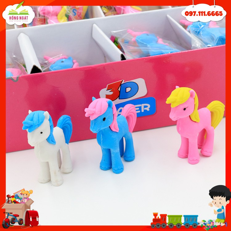 Tẩy bút chì hình ngựa pony, đồ dùng học tập dễ thương cute giá rẻ làm quà tặng học sinh văn phòng phẩm T06