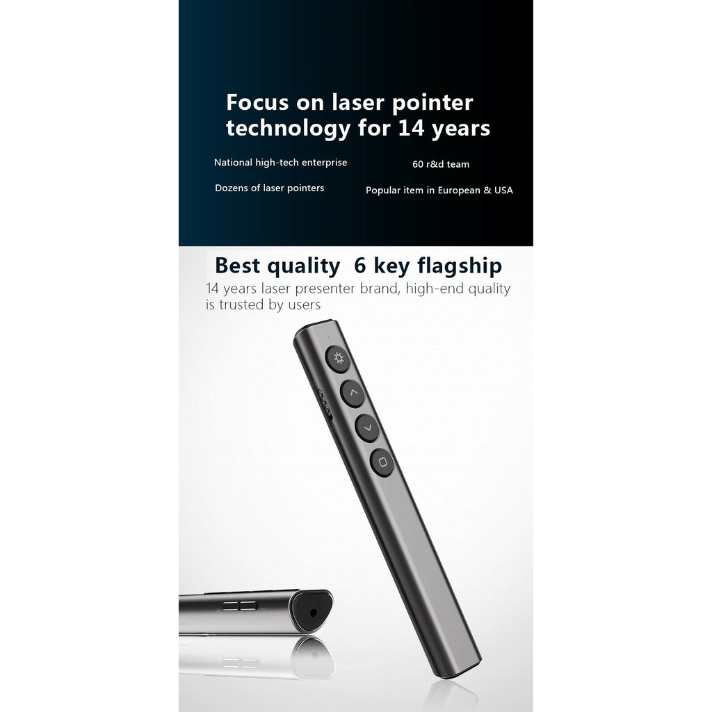 Bút bấm điều khiển từ xa usb không dây ppt powerpoint presenter laser pointer pen