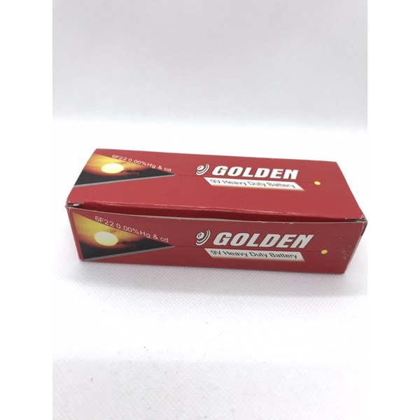 Pin vuông 9V GOLDEN Đỏ 6F22 dùng cho mic hát karaoke, thiết bị gia dụng, gia đình, văn phòng