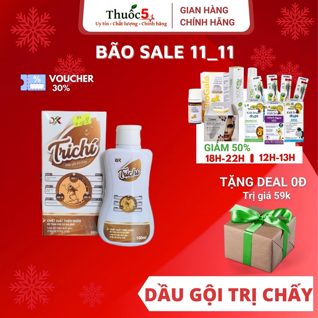 [GIÁ GỐC] Dầu gội thảo dược Trichi (Chai 100ml)