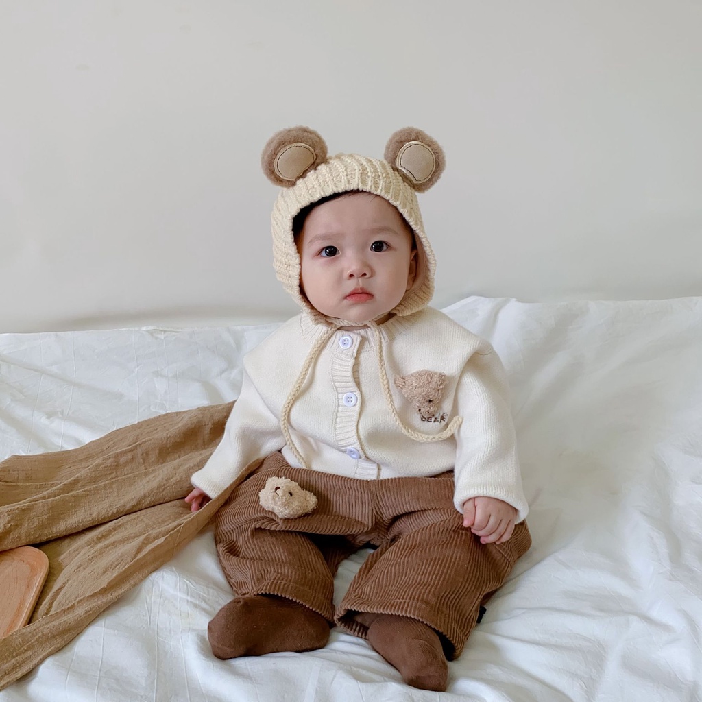 Áo Khoác Cardigan Dệt Kim Thời Trang Xuân Thu Cho Bé
