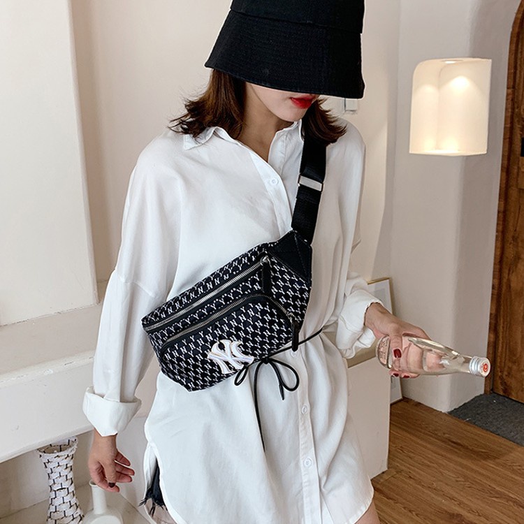 Túi bao tử đeo chéo ny, combo set túi nón unisex nam nữ quảng châu bao đẹp