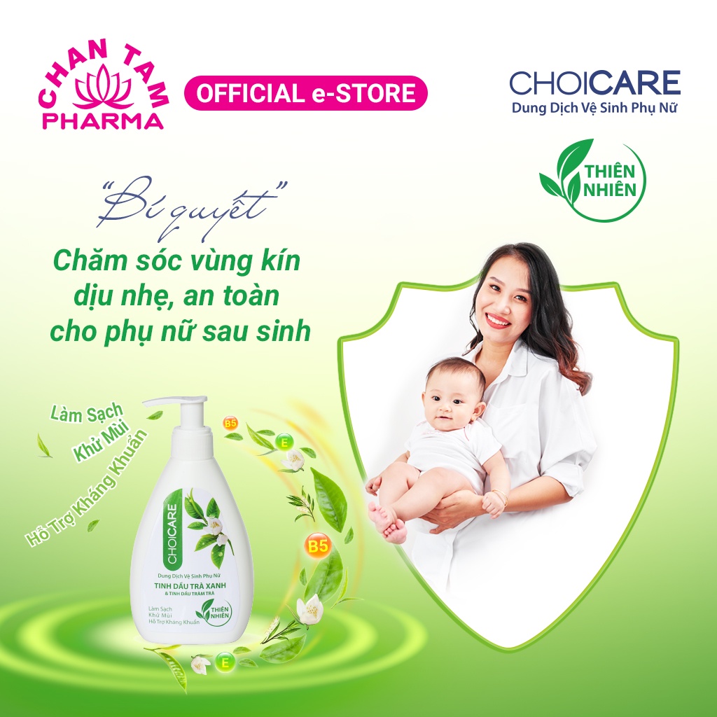 Dung dịch vệ sinh phụ nữ, chăm sóc vùng kín, kháng khuẩn CHOICARE