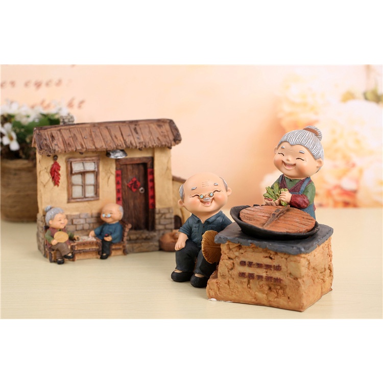 [Giao Nhanh Tp.HCM] Tượng trang trí ông bà già - Qùa tặng trang trí cho ông bà
