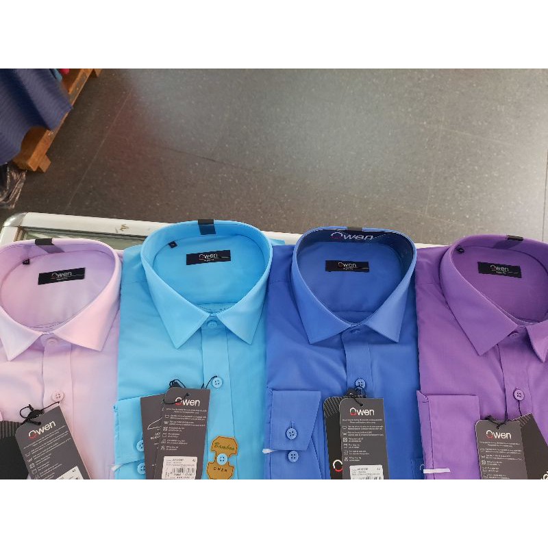 sale sơ mi owen 1 màu giá 495 còn 272,320,345