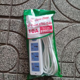 Ổ cắm điện 3 lỗ Rạng Đông 2200W có màng che