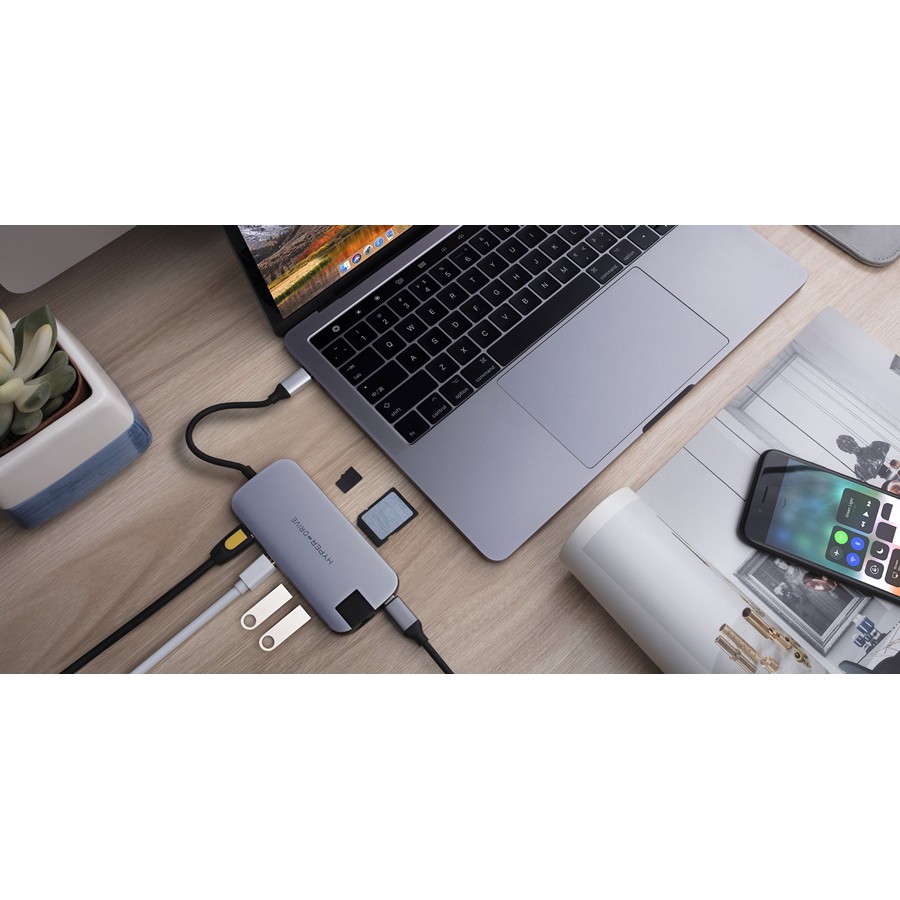 Hub chia cổng 8 trong 1 USB-C HyperDrive SLIM