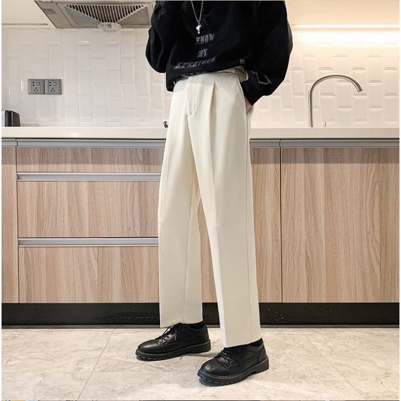 Quần Tây Ống Đứng Phong Cách Hàn Quốc Thanh Lịch Cho Nam
