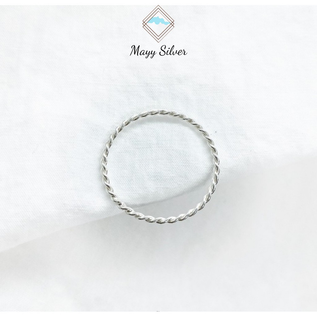 Nhẫn bạc Mayy Silver, nhẫn bạc nữ xoắn thời trang