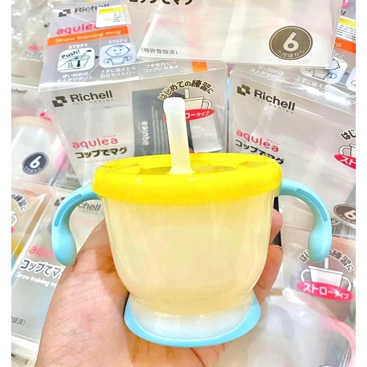 Cốc tập uống 3 giai đoạn Richell 150ml Nhật Bản chính hãng cho bé