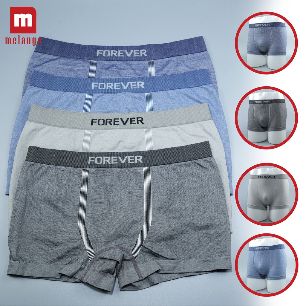 Combo 4 Quần Lót, Quần Sịp Boxer Nam Forever Siêu Co Giãn, Thoáng Mát, Mềm Mại - FOR.02 - Hàng mới về