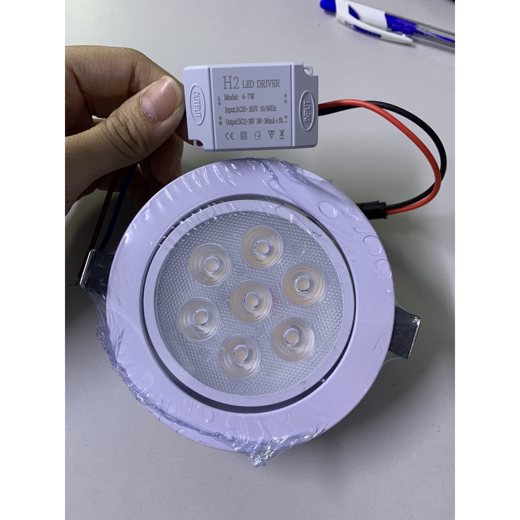 Đèn led am trần mắt ếch 3w 7w 12w cao cấp - sơn trắng