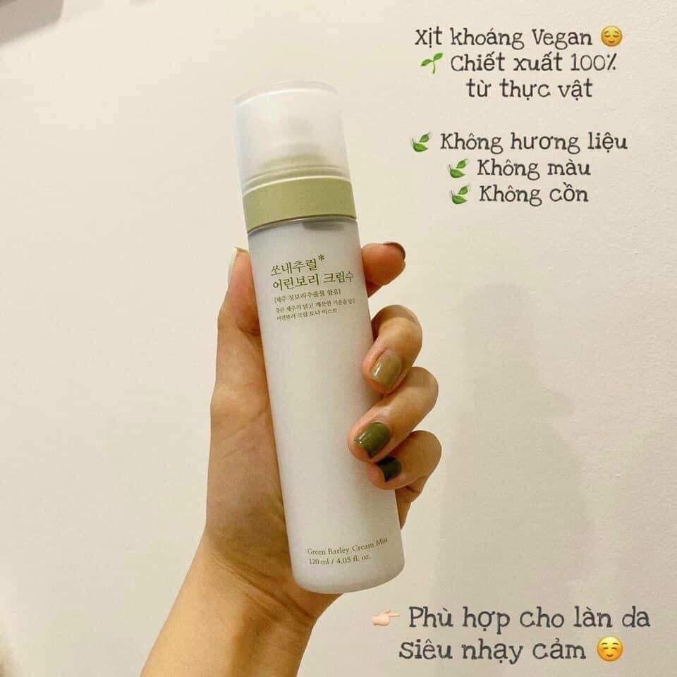 Xịt Khoáng lúa mạch Green Barely Cream Mist - 120ml | BigBuy360 - bigbuy360.vn