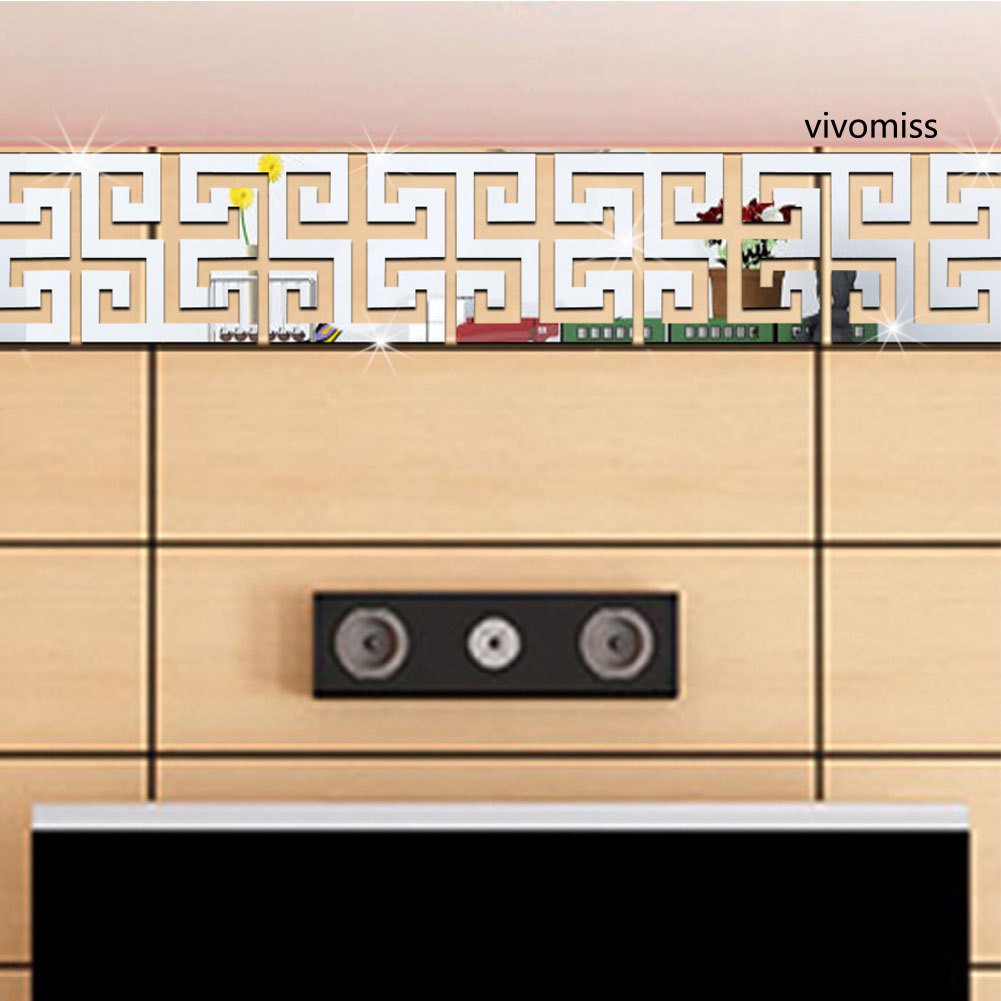 Set 10 Miếng Gương Dán Tường 3d Trang Trí Nội Thất
