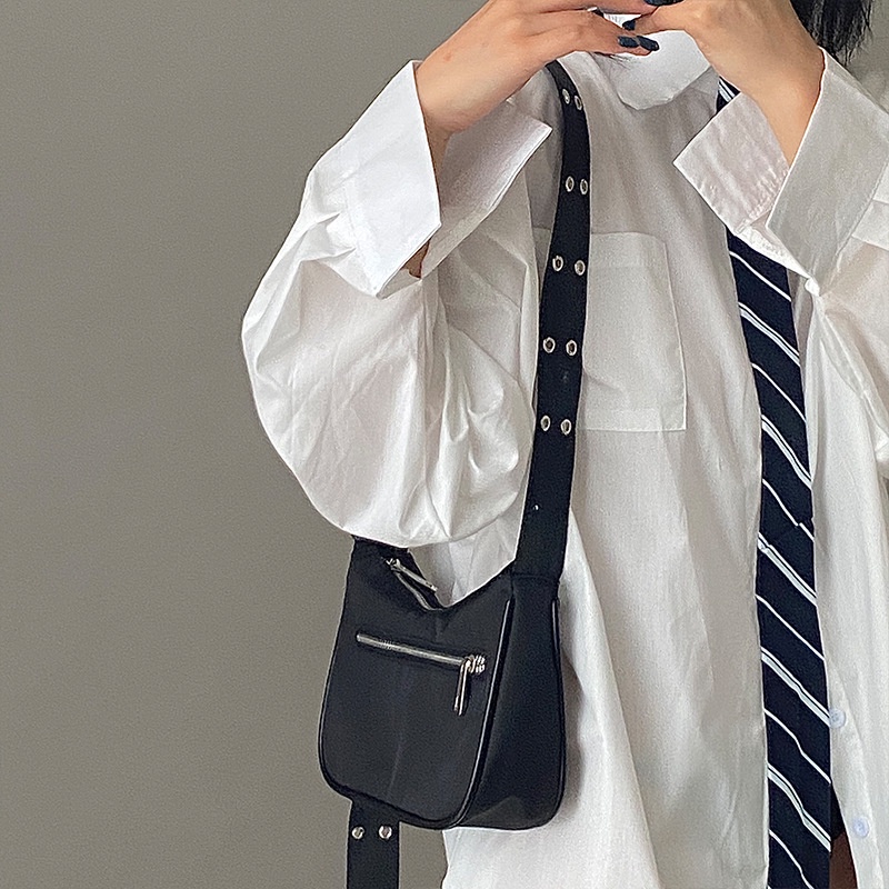 Túi Đeo Chéo Chất Liệu Nilon Phong Cách retro Thời Trang Hàn Quốc Cho Nữ