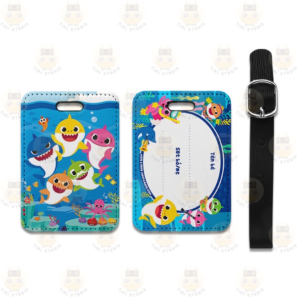 Thẻ Balo Cho Bé Hình Baby Shark - Tỉ Mỉ Studio - Mã 3008LT