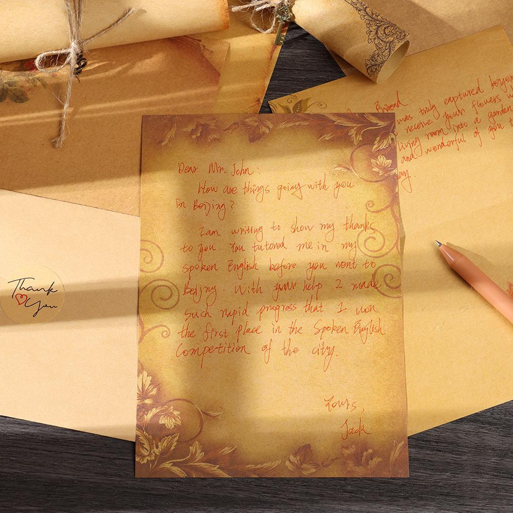 Bộ Bìa Thư Giấy Phong Cách Retro Tự Làm